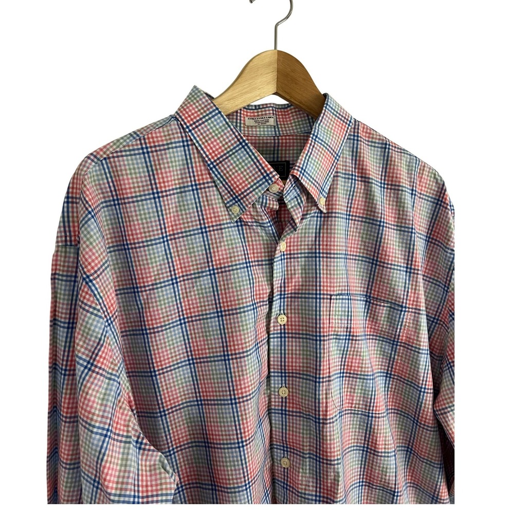 Reserve Patrick James Button Down Shirt Mens XXL Plaid Long Sleeve